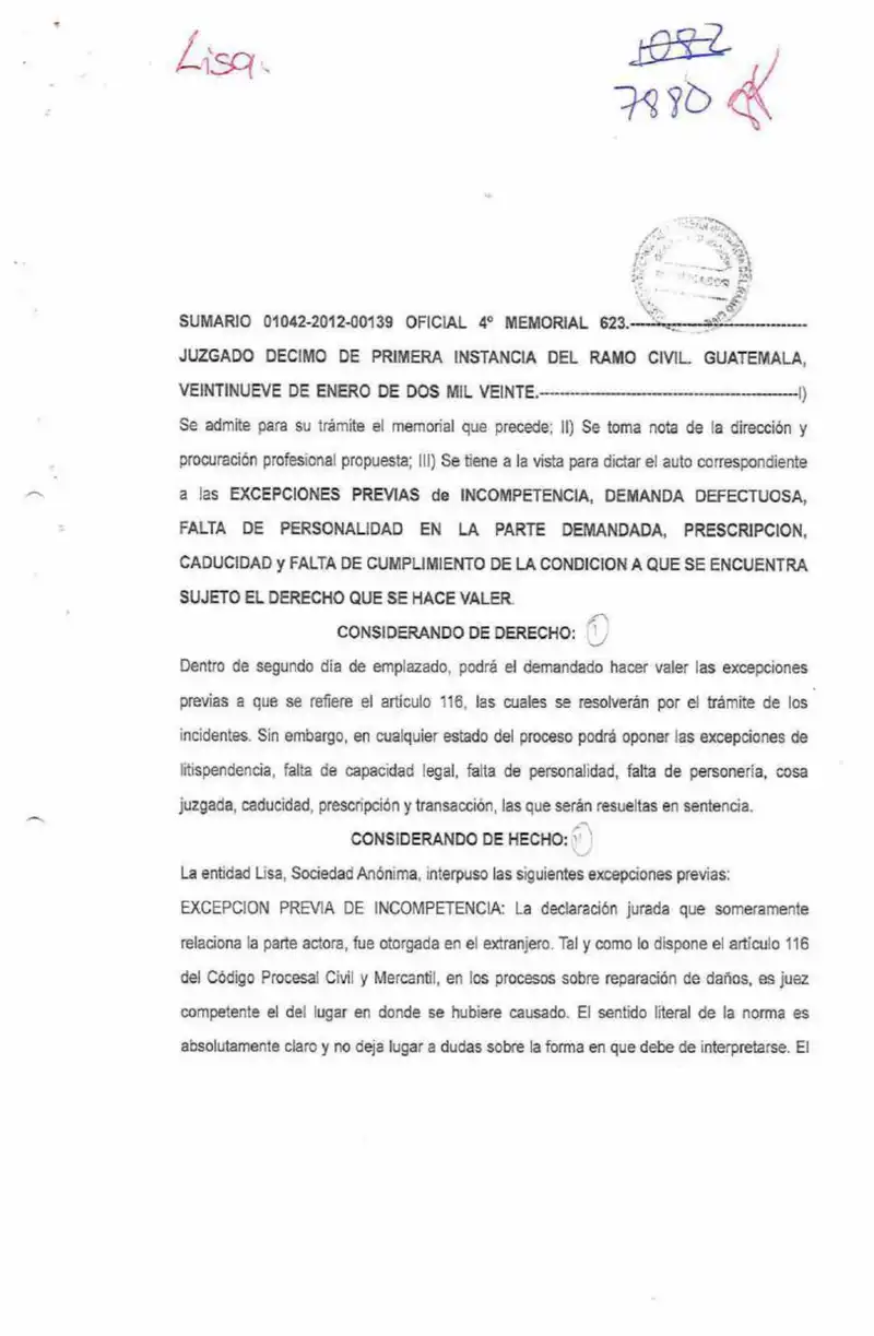 Court dismissed damages claim by El Llano