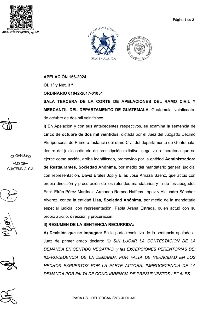 Confirma rechazo de prescripción de dividendos