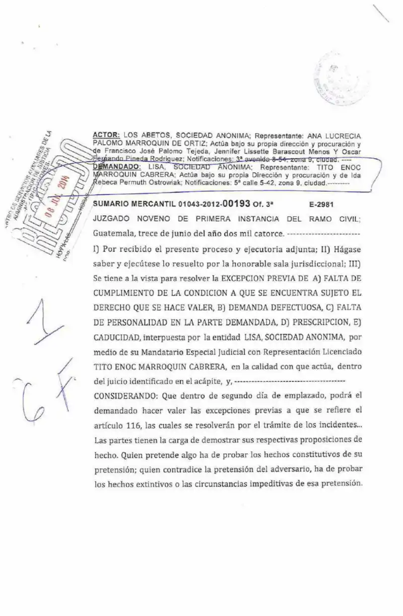 Court dismissed damages claim by Los Abetos