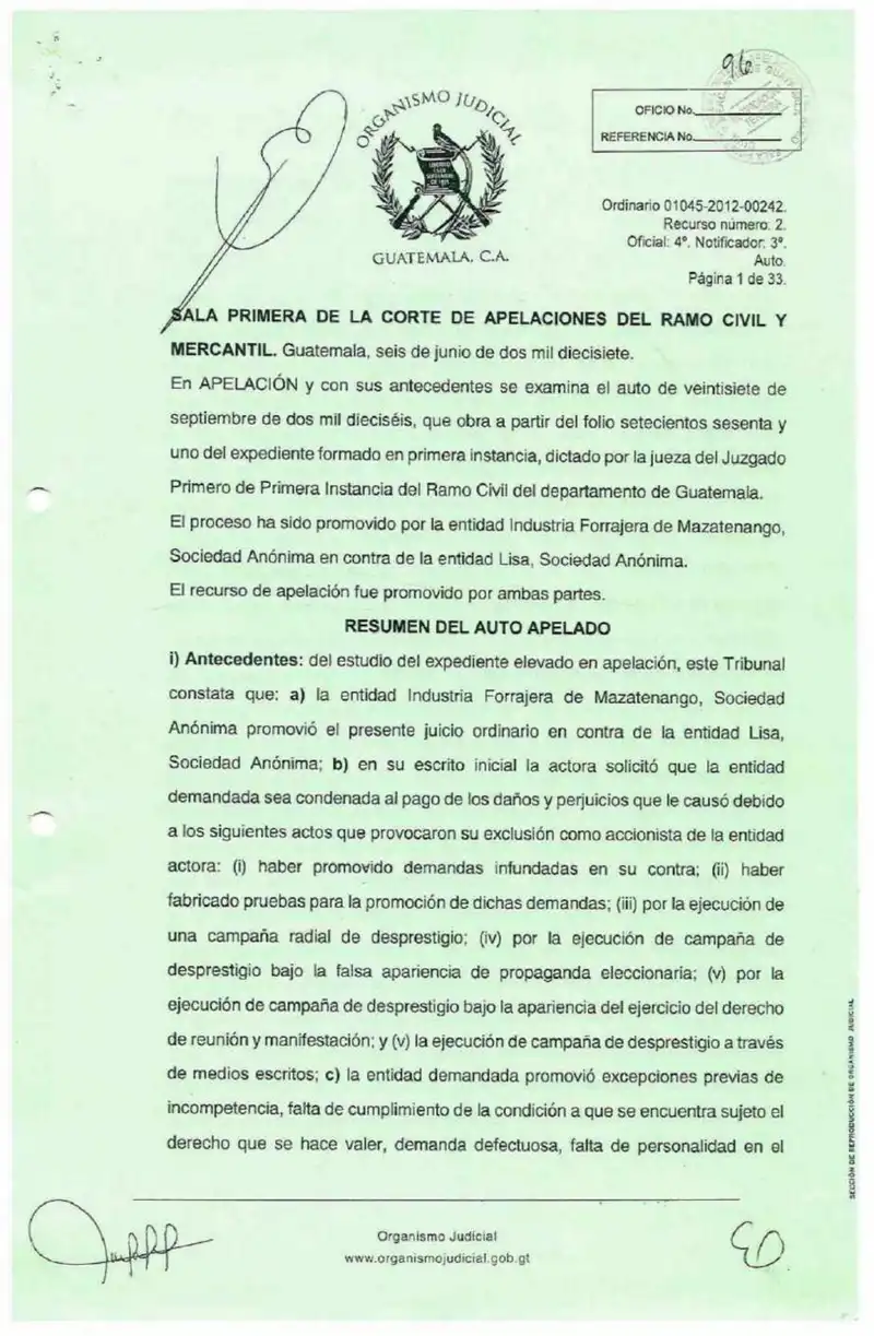 Appeals court upheld dismissal for Forrajera