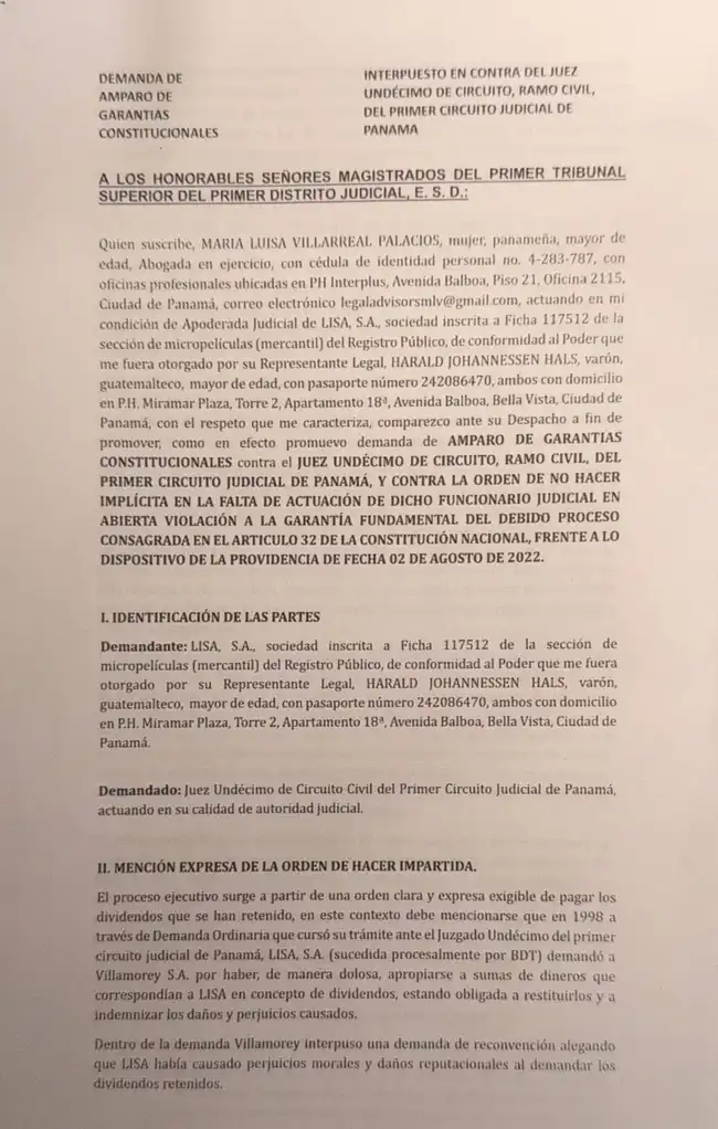 Preview image for Lisa filed second amparo against judge’s inaction