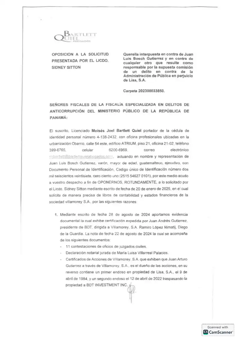 Bosch’s lawyer admitted BDT owns Lisa’s shares