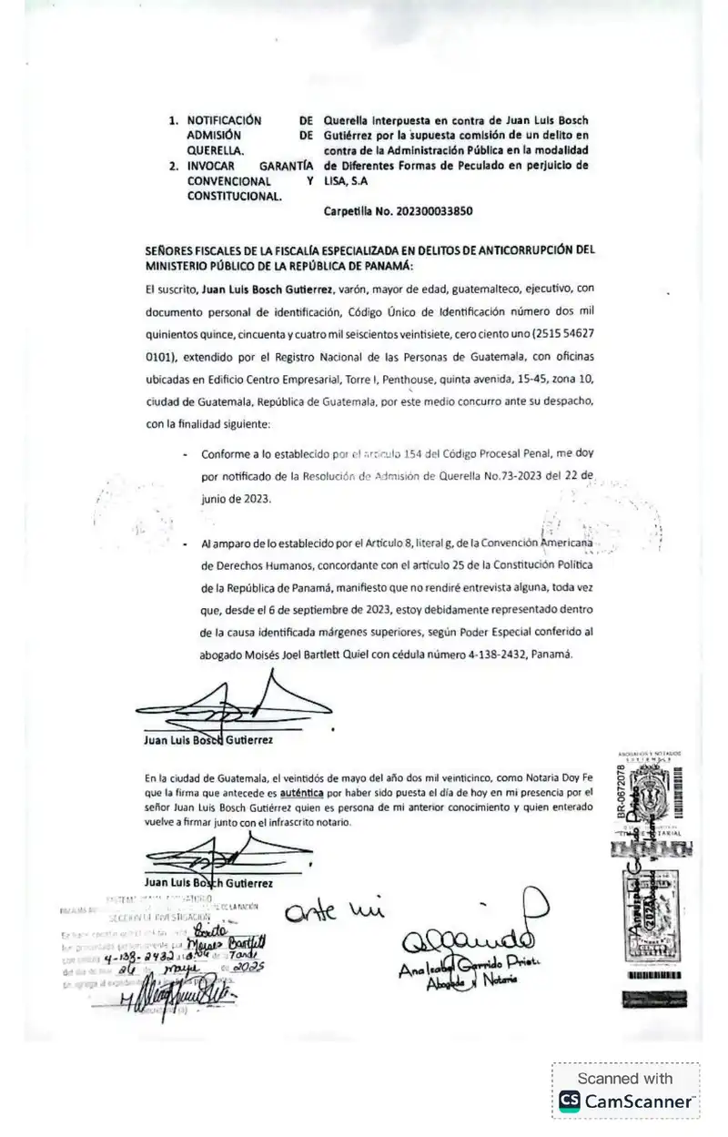 Bosch formally notified of criminal complaint