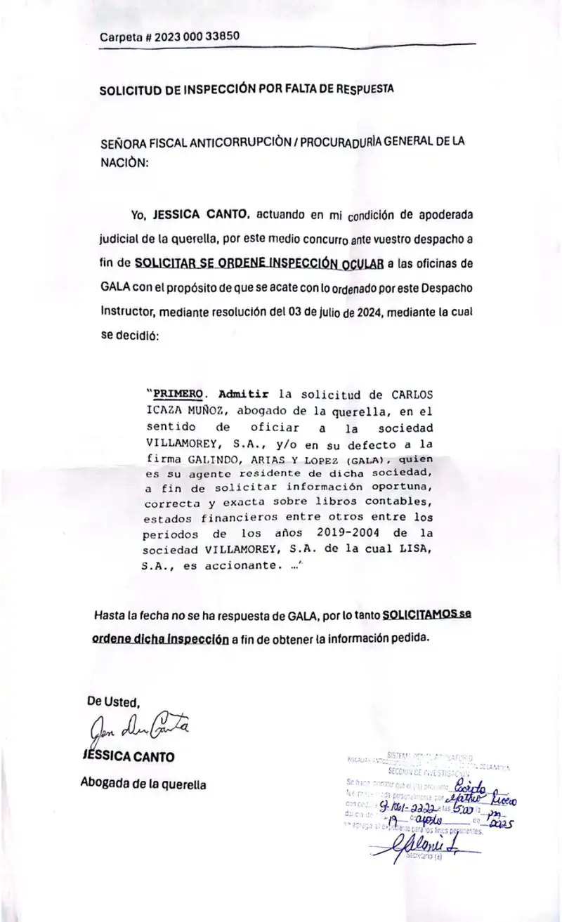 Seeks onsite inspection at GALA for noncompliance