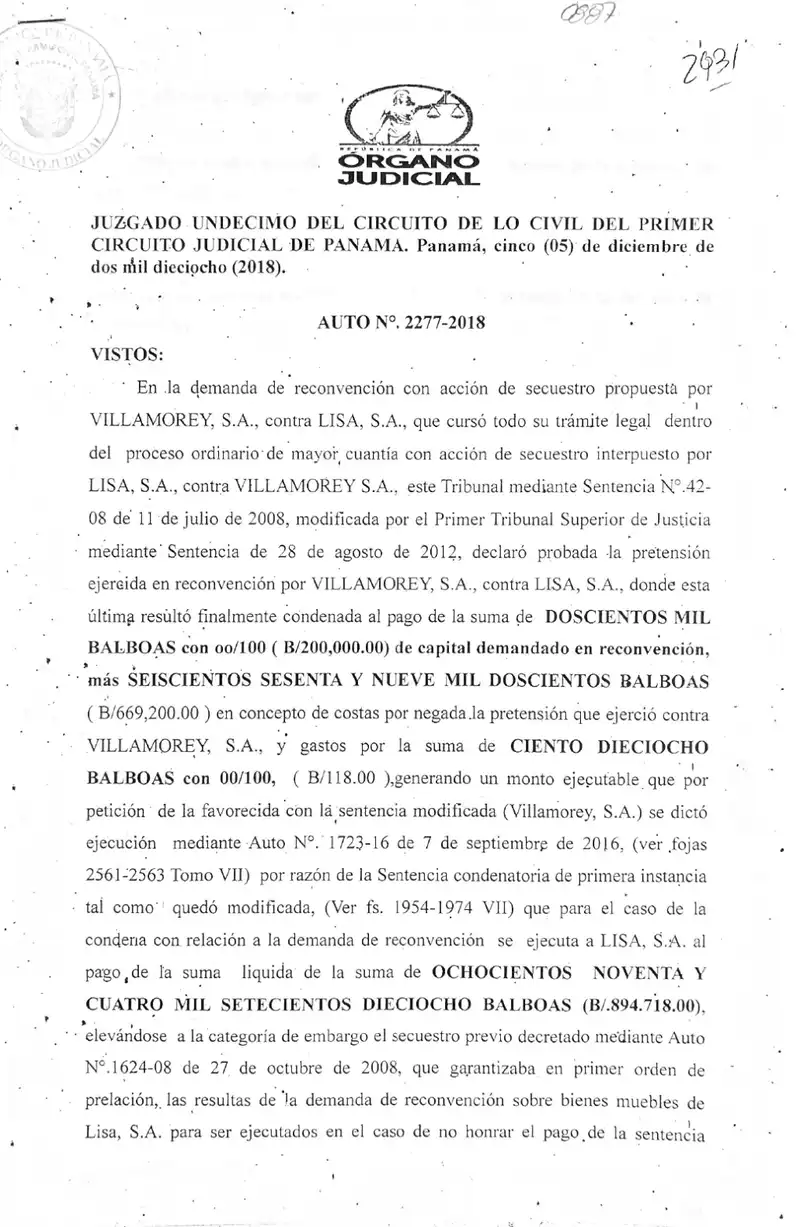 Orders payment through dividend compensation