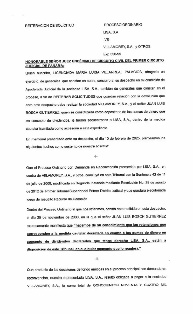 Lisa reiterates order to return withheld dividends