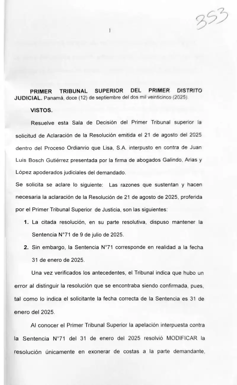 Corrige fecha y mantiene la sentencia modificada